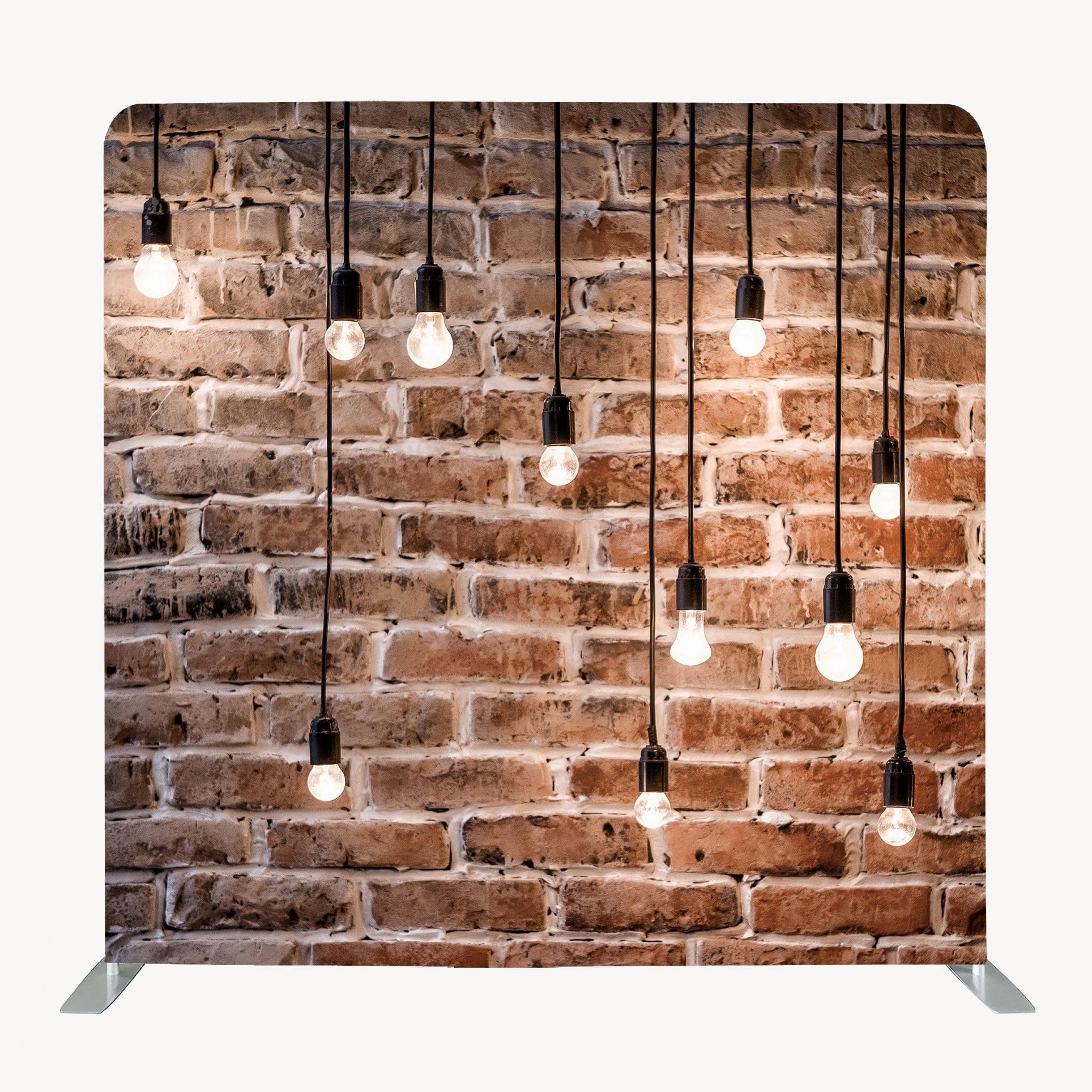 Steinwand mit Leuchten